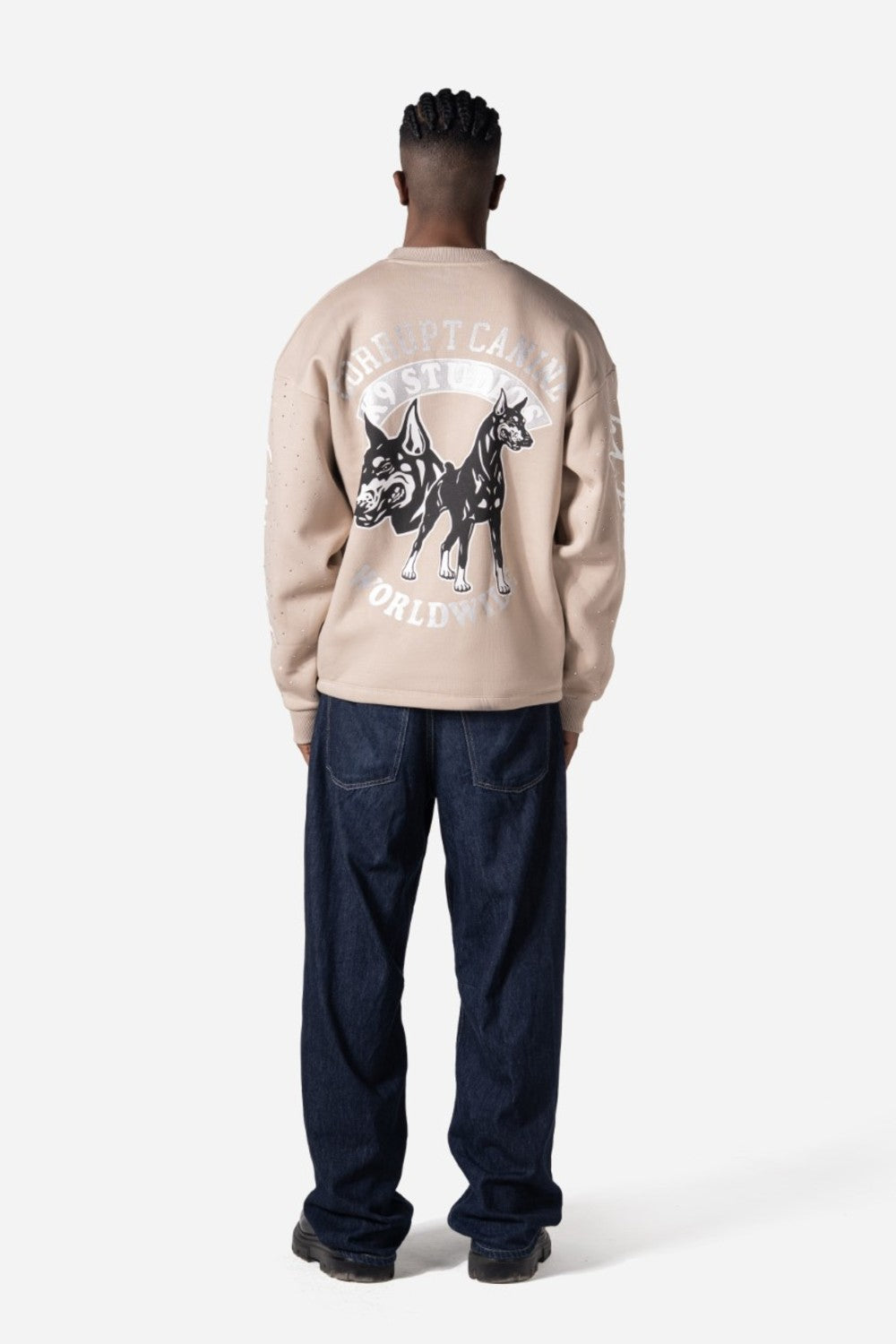 Rhinestone CorruptK9 Reversible Men Sweatshirt