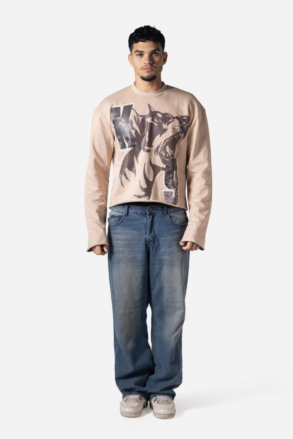 Cropped Boxy Crewneck CorruptK9 Men Sweatshirt