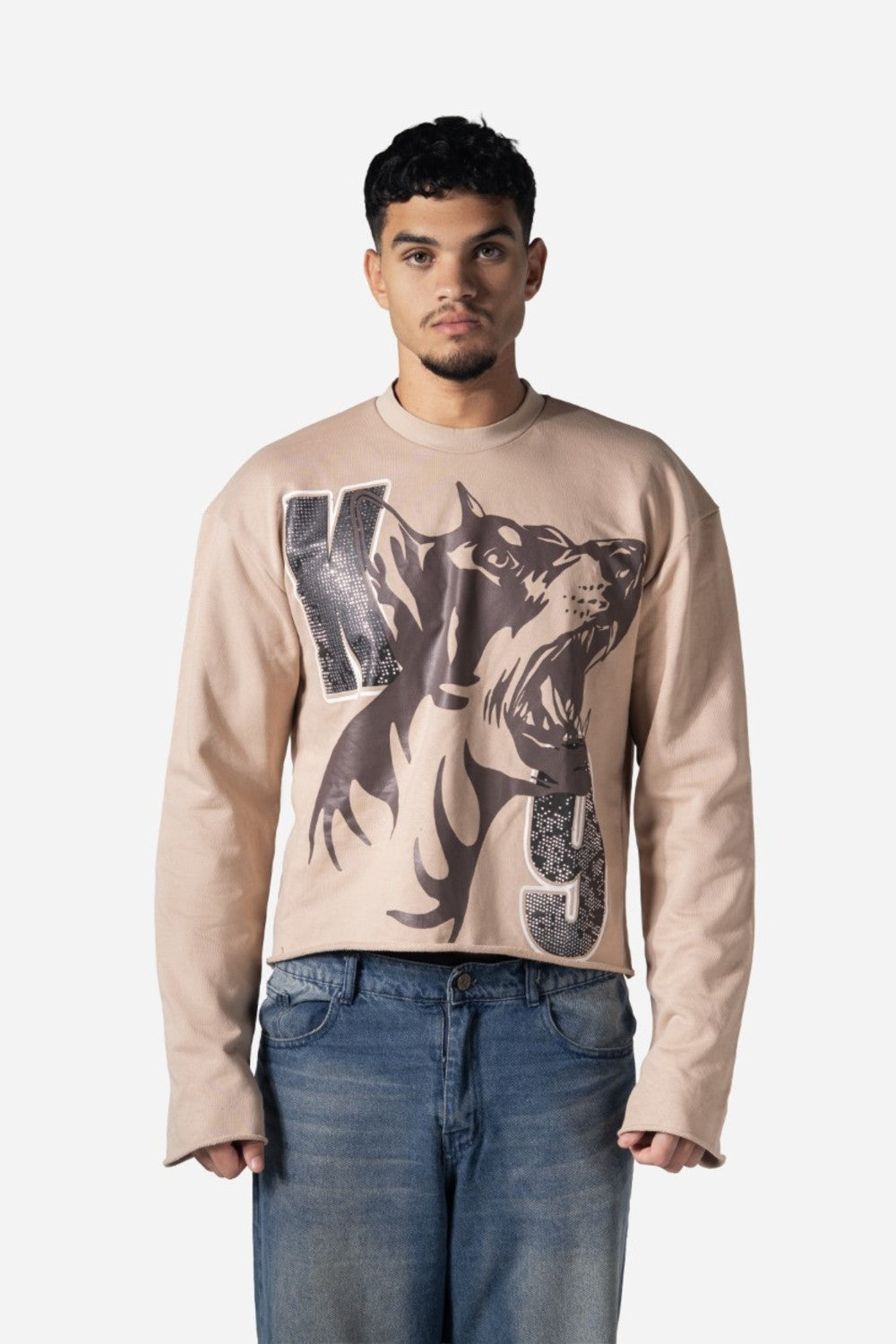 Cropped Boxy Crewneck CorruptK9 Men Sweatshirt
