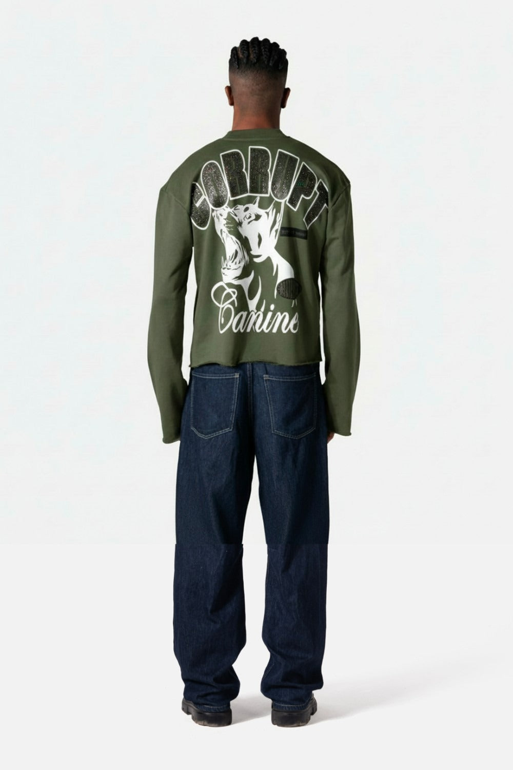 Cropped Boxy Crewneck CorruptK9 Men Sweatshirt