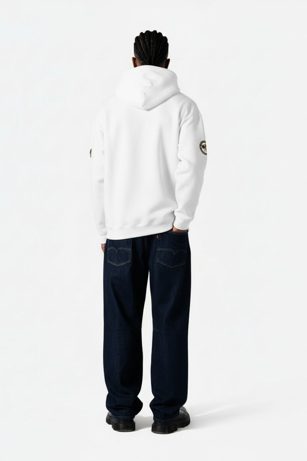 Corrupt Canine Savage Print Oversized Men Hoodie