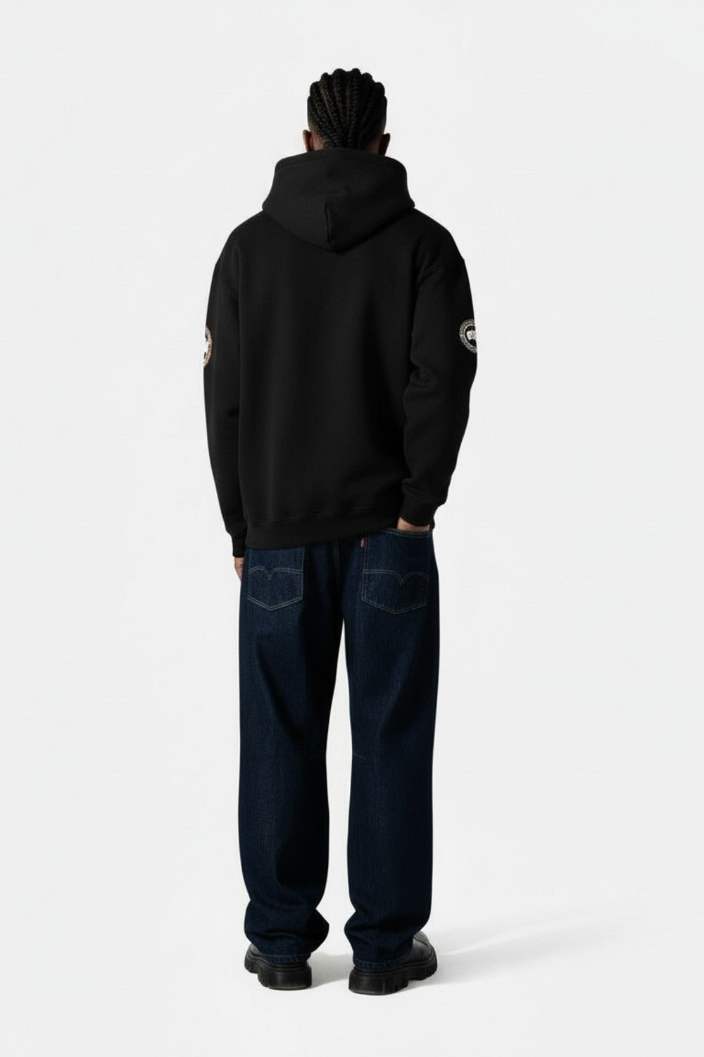 Corrupt Canine Savage Print Oversized Men Hoodie