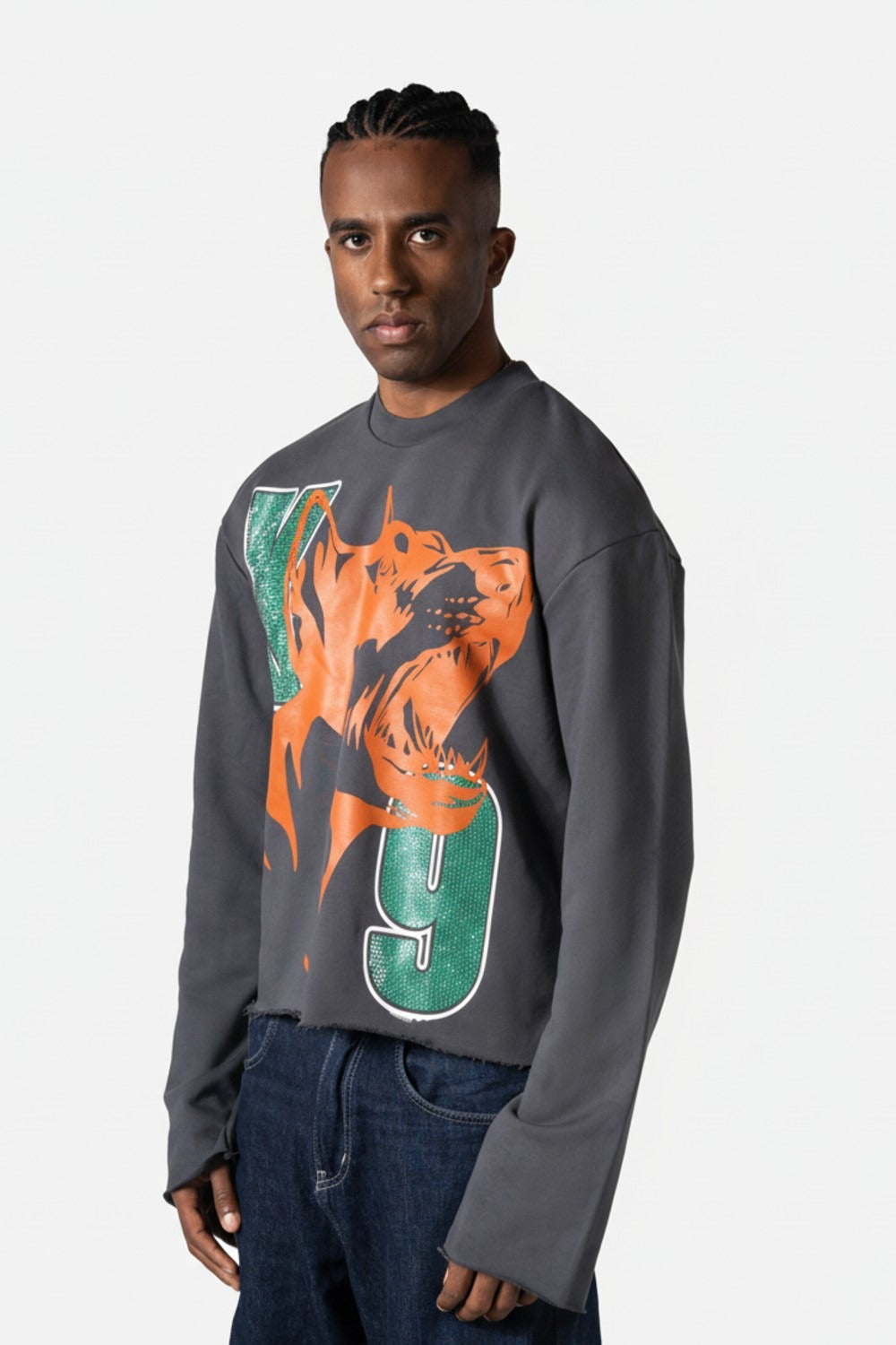 Cropped Boxy Crewneck CorruptK9 Men Sweatshirt