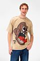 Oversized Graphic Print Short Sleeve Crew Neck T-Shirt Men