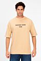 Oversized Melton Text Print T-shirt