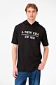 Round Short Sleeves Regular Fit Hood T-shirt