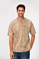 Round Neck Printed Oversized Short Sleeve T-Shirt
