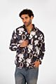Slim Fit All Over Print Long Sleeve Shirt With Front Pocket