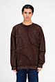 Oversized Printed Crew Neck Sweatshirt