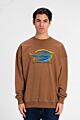 Oversized Crew Neck Printed Sweatshirt