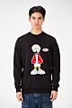 Rounded Neck Sweatshirt With Front Print