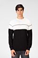 Two Tone Crew Neck Sweater Pullover