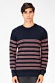 Striped Round Neck Sweater Pullover