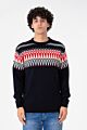 Round Neck Printed Pullover Sweater
