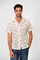 Short Sleeve Slim Fit Transparent Modern Mesh Shirt