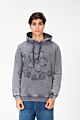 Front Tomato Print Washed Hoodie Sweatshirt