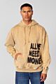 Oversized Hood Sweatshirt With A Text Print