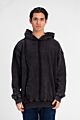 Unique Cut Washed Oversized Hooded Sweatshirt