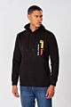 Front Pocket Graphic Print Hood Sweatshirt