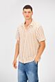 Striped Short Sleeve Slim Fit Mesh Shirt