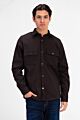 Slim Fit Velvet Front Button Shirt