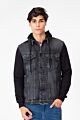 Melton Sleeves & Hood Denim Jacket