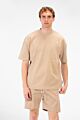 Basic Plain Oversized Round Neck Short Sleeves T-Shirt Men