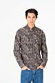 Slim Fit Jakar Full Print Long Sleeve Poplin Shirt
