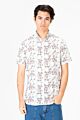Slim Fit Poplin Half Sleeve wooded Shirt