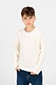 Plain Knitted Crew Neck Pullover Sweater
