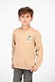 Crew Neck Printed Melton Sweatshirt