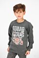 Round Neck Sweatshirt With Front Graphic Print