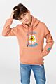 Front And Shoulder Print Hoodie Sweatshirt