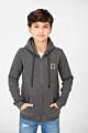 Basic Hoodie Sweatshirt With Full Zip Closure And Pockets