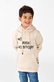 Text Print Hooded Sweatshirt-1