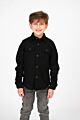 Velvet Button Front Long Sleeve Boys Shirt