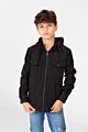 Fur Padded Hood Shirt With Full Front Zip