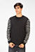 Sleeves & Back Striped Round Neck Pullover