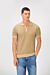 Slim Fit Striped Short Sleeve Half Buttons Polo T-Shirt