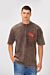 Printed Washed Oversized Round Neck Short Sleeves T-Shirt