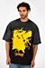 Tomato Oversized Pikachu Print Short Sleeve Crew Neck T-Shirt
