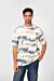 Regular Fit Crew Neck Half Sleeve T-Shirt with Colored Print