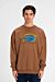 Oversized Crew Neck Printed Sweatshirt