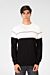 Two Tone Crew Neck Sweater Pullover