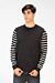 Sleeves & Back Striped Round Neck Pullover