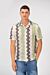 Slim Fit Jakar Half Sleeve Mesh Shirt With Collar And Full Button Closure