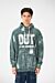 Oversized Printed Hood Sweatshirt