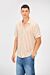 Striped Short Sleeve Slim Fit Mesh Shirt