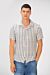 Short Sleeve Striped Slim Fit Mesh Summer Shirt