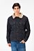 Long Sleeves Denim Fur Padded Jacket